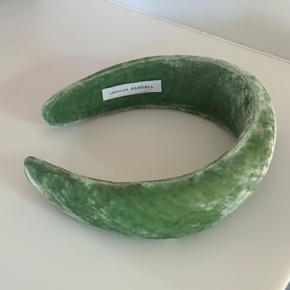 Loeffler Randall Green Velvet headband